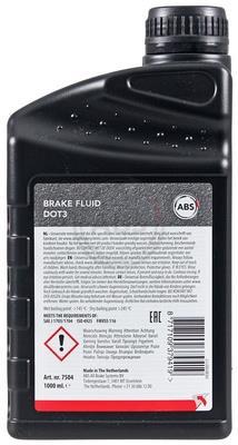 Liquide de frein (Huile de frein) A.B.S. ALL BRAKE SYSTEMS BV. 1 - ref. 7504